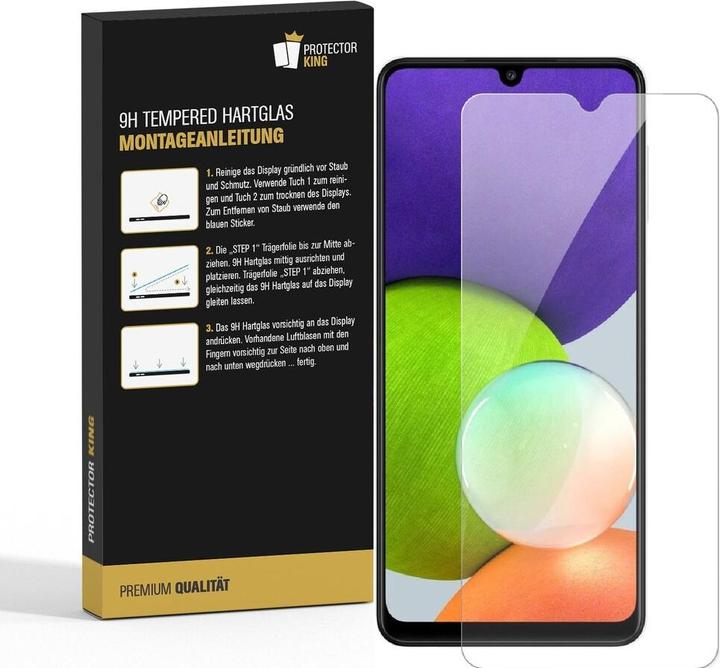 Actual product image Protectorking 2x real tempered 9H armoured glass 3D CLEAR (2 pcs., Samsung Galaxy A22)