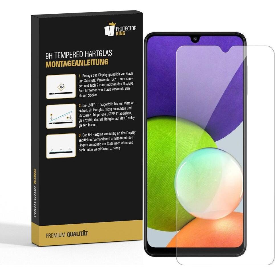 Thumbnail - Protectorking 2x echtes Tempered 9H Panzerhartglas 3D KLAR (2 Stück, Samsung Galaxy A22), Smartphone Schutzfolie
