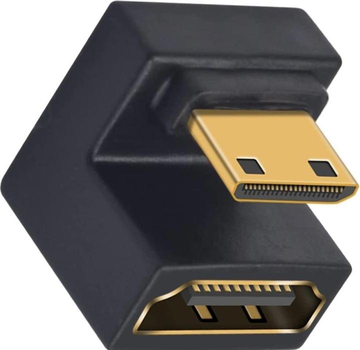 PowerGuard Mini HDMI auf HDMI 2.1 180-Grad Winkel U-Form Down Adapter (Mini HDMI)