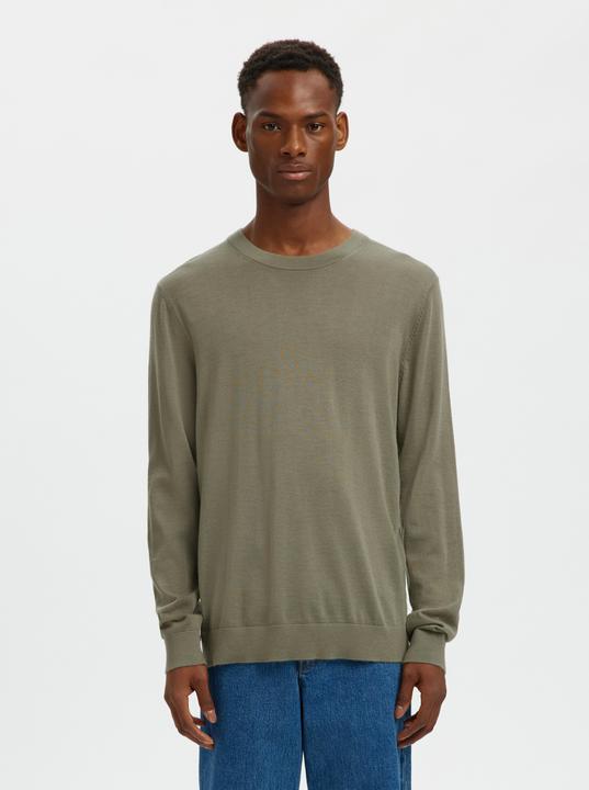 Actual product image Selected Slhtray Ls Knit Merino Crew Neck Noos (M)