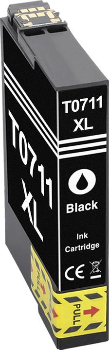 Image du produit Plutoos Epson T0711 Cartouche XXL compatible, Noir C 13 T 07114011 (M, C, Y, CF)