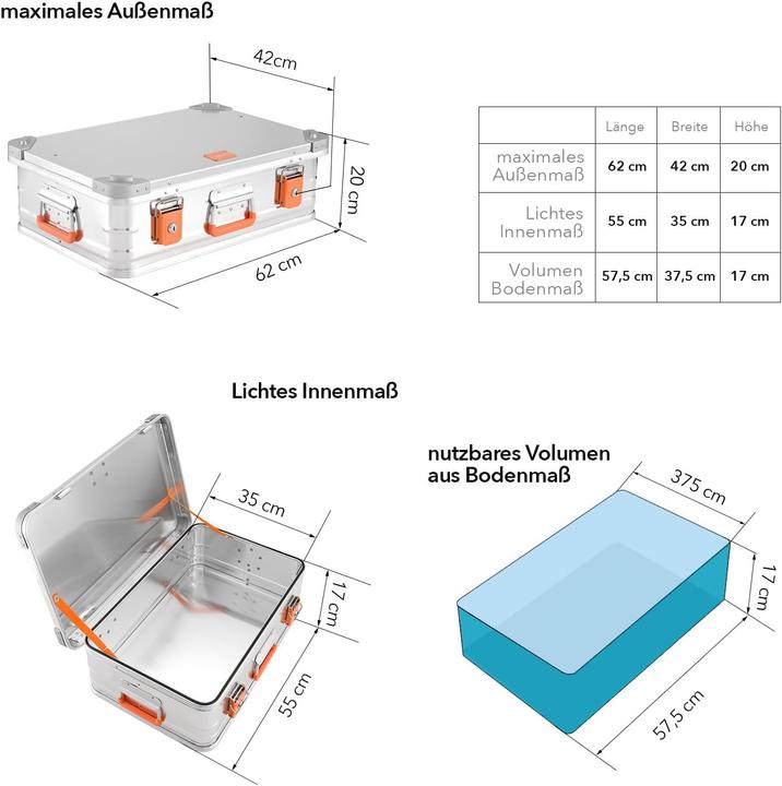 Actual product image Alubox Abschliessbare Lagerbox