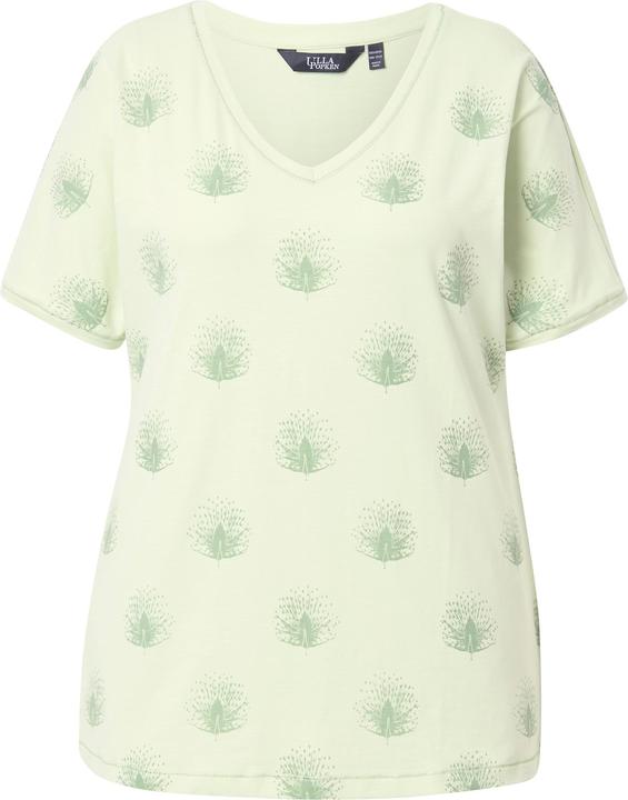 Produktbild Ulla Popken T-Shirt, Pfauen, Oversized, V-Ausschnitt, Halbarm (62)