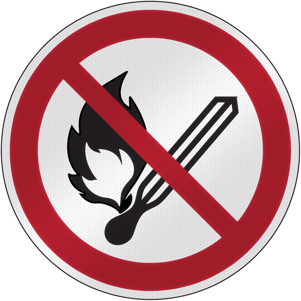 Brady P/P003/NT/RFL-DIA395-1, ISO Sicherheitsschild - Keine offene Flamme Feuer, offenes Licht un (P/P003/NT/RFL-DIA395-1)