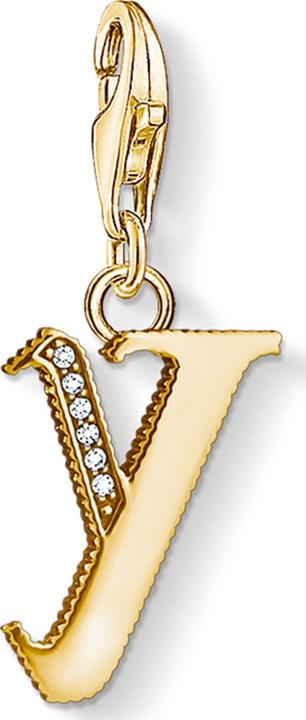 Thomas Sabo Charm-Anhänger Buchstabe Y gold (925er Silber)