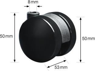 Productafbeelding Wagner System Dubbel wiel 50mm, kunststof