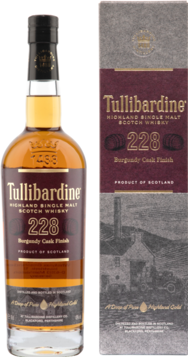 Actual product image Tullibardine Single Malt 228 Burgundy Wood Finish (Single Malt, Scotch whisky, 1 x 70 cl)