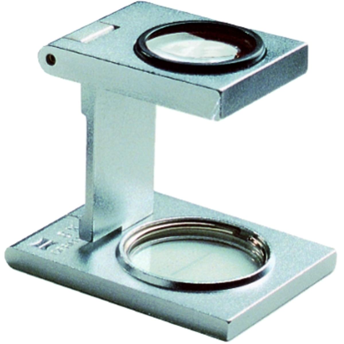 Ecobra, Lupe, Präzisions-Messlupe, Linse Ø 16,3 mm, Vergrösserung 8 x, untere Glasplatte Ø 20 mm mit Mess-Skala 10