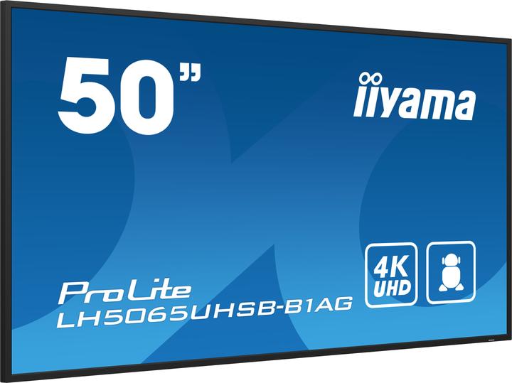 Image du produit iiyama 50" 3840x2160, UHD VA panel, Haze 25%, 8 (3840 x 2160 pixels, 49.50")