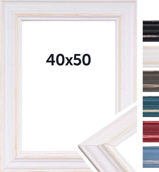 Immagine prodotto Dörr Bilderrahmen Boho, Weiss, 40 x 50 cm, Bildformat (40 x 50 cm)