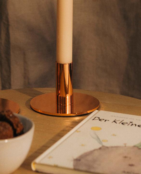 Immagine prodotto Esmée Portacandele per candele a colonna in rosé, H 6,5 cm x Ø 10 cm