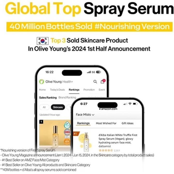 Produktbild d'Alba Italian White Truffle First Aromatic Spray Serum - Fragrant Vegan Glowy (120 ml)