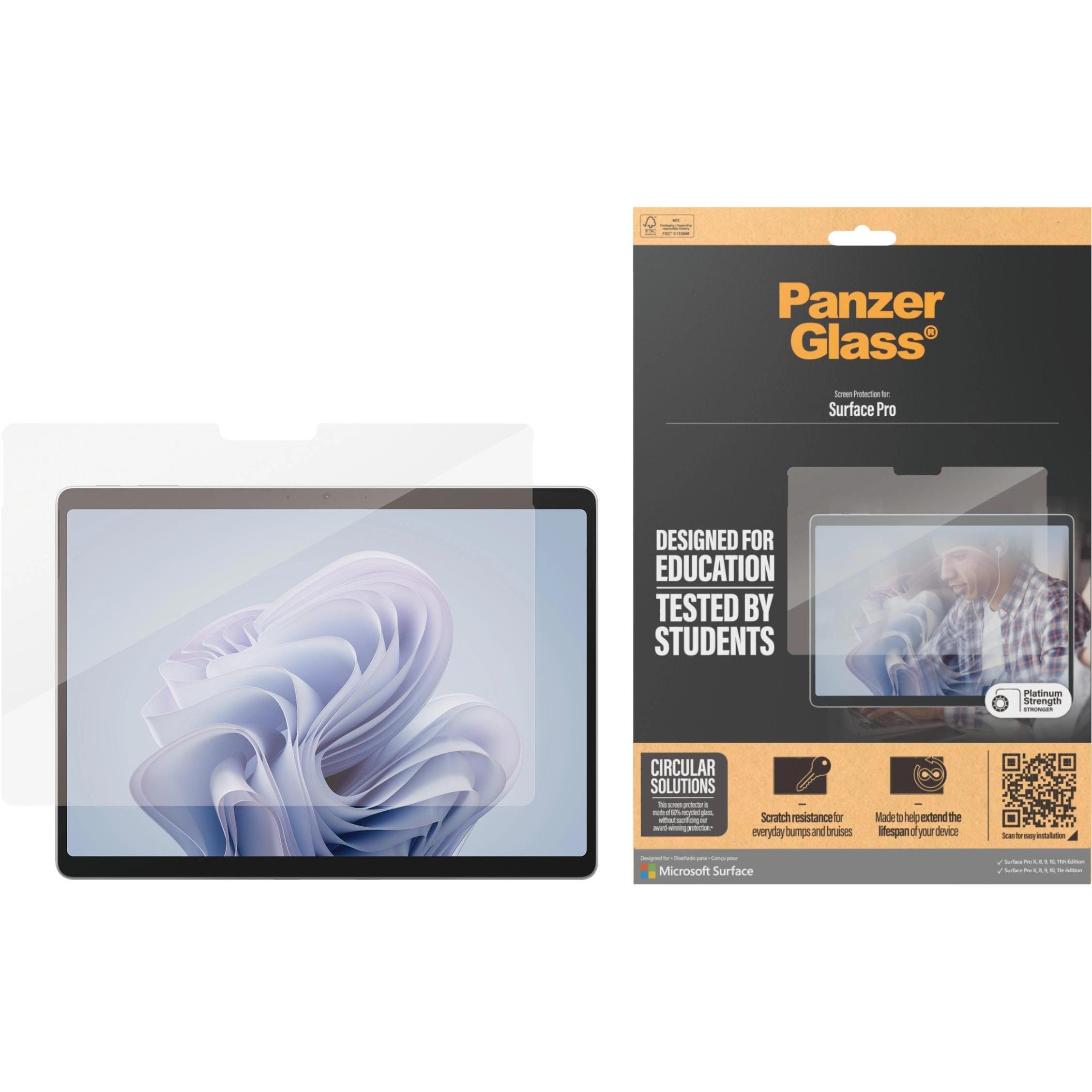 PanzerGlass Adattamento ultra ampio al Surface Pro X / 8 / 9 / 10 / 11 (1 pz., Microsoft Surface Pro 11, Microsoft Surface Pro 8, Microsoft Surface Pr