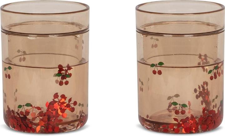 Actual product image Konges Slojd 2 pack glitter drinking cup cherry