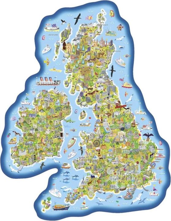 Actual product image Gibsons Educational puzzle map of Great Britain and Ireland 150 pieces (150 pieces)