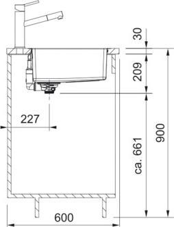 Produktbild Franke Edelstahlspüle Maris MRX 210-45 (Einbauspüle, 44 cm, 49 cm)