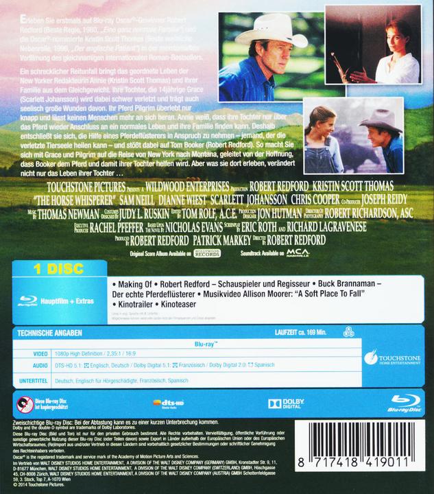 Produktbild Der Pferdeflüsterer Special Edition (Blu-ray, 1998, Deutsch, Englisch)