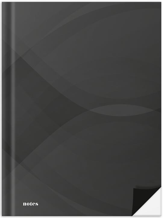 Actual product image Rnk Publisher's notebook "notes carbon black", DIN A5, blank (A5, Plain, Hardcover)