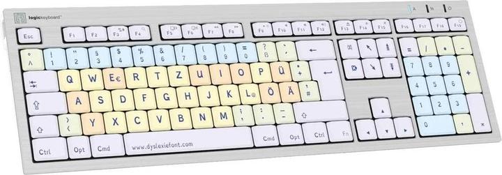 Actual product image Logickeyboard Dyslexia Keyboard ALBA DE (MAC) (DE, Cable)