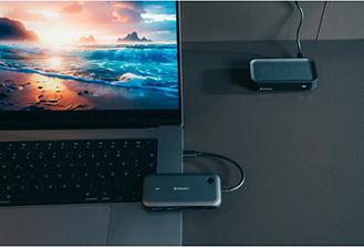 Productafbeelding Verbatim USB-C draadloze beeldschermadapter 1080P met hub WDA-01 (USB-C, 3 ports)