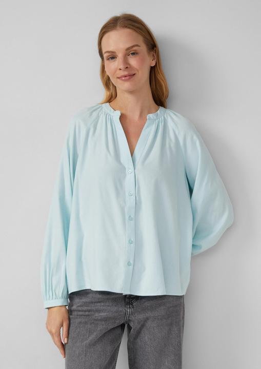 Immagine prodotto s.Oliver Bluse Flanell-Bluse im Relaxed Fit mit Raffung (36)