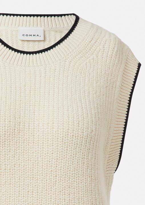 Image du produit Comma Strickpullunder Weicher Strickpullunder mit Kontraststreifen (36)