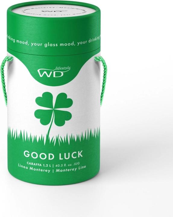 Image du produit Easy Life Carafe en verre borosilicaté 1.2 lt. avec couvercle. Trèfle à quatre feuilles (1.20 l)