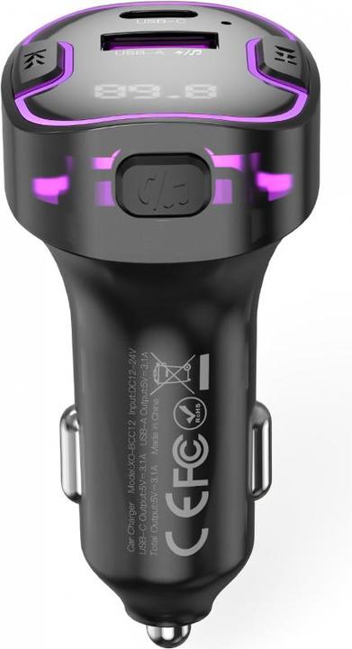 Produktbild xO transmiter FM BCC12 Bluetooth MP3 Autoladegerät 3,1A schwarz