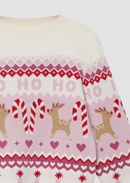 Produktbild s.Oliver Strickpullover Strickpullover mit Weihnachtsmotiven (98)