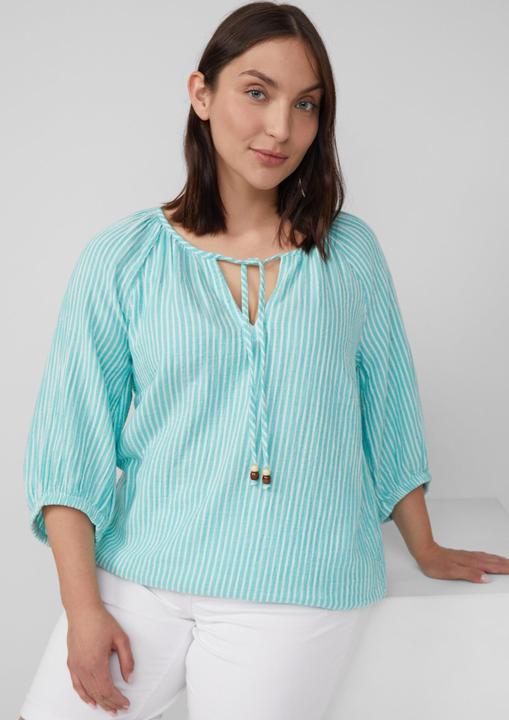 Immagine prodotto s.Oliver Bluse Musselin-Bluse mit Raglanärmeln und Raffung (52)