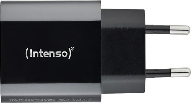 Produktbild Intenso Power Adapter W20C, 20W, USB-C Anschluss, für iPhone, Samsung Galaxy, iPad und mehr, schwarz (20 W)