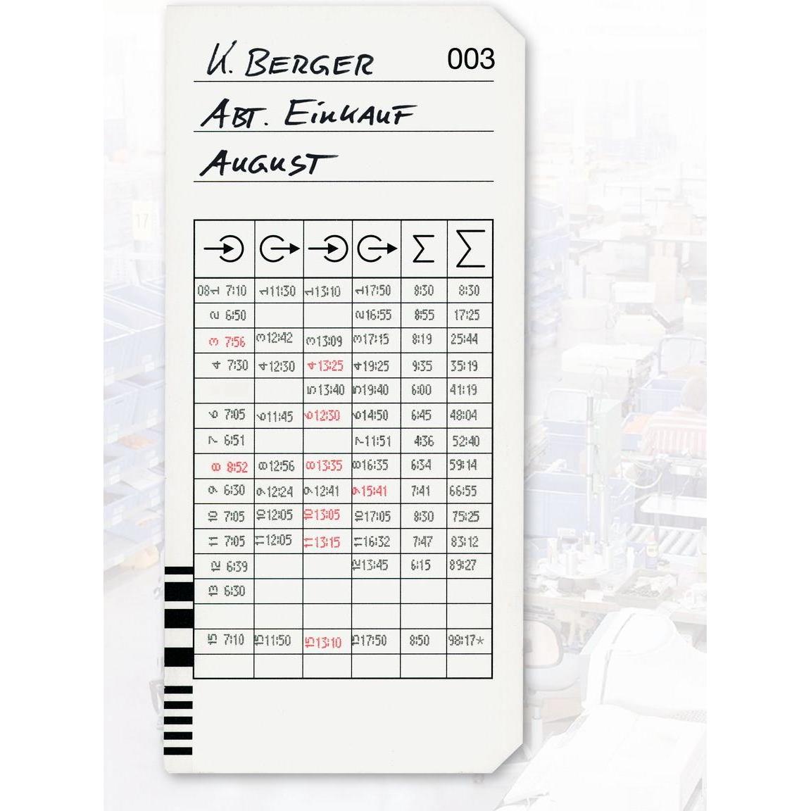 Bürk, Stempel, Stempelkarten