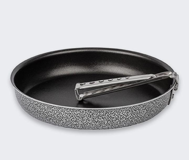 Actual product image Trangia Frying Pan 20cm Non Stick Folding Handle (20 cm, Pan set + pot set, Aluminium)