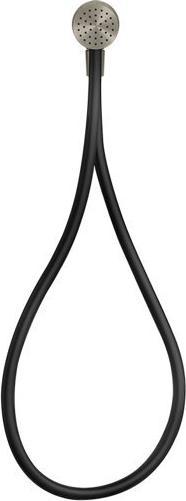 Produktbild Gessi HI-FI, Wandanschlussbogen-Set 1/2, schwarz mattem Brauseschlauch 1,50 m, Antikalk-Handbrause u (9 l/min)