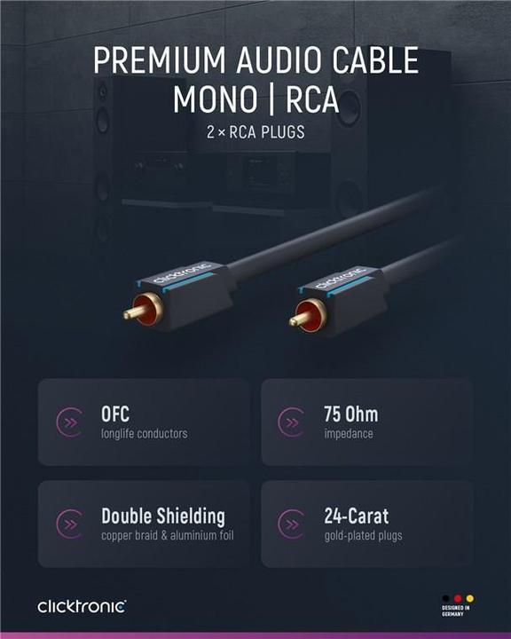 Image du produit clicktronic Cinch - Cinch (1 m, RCA)