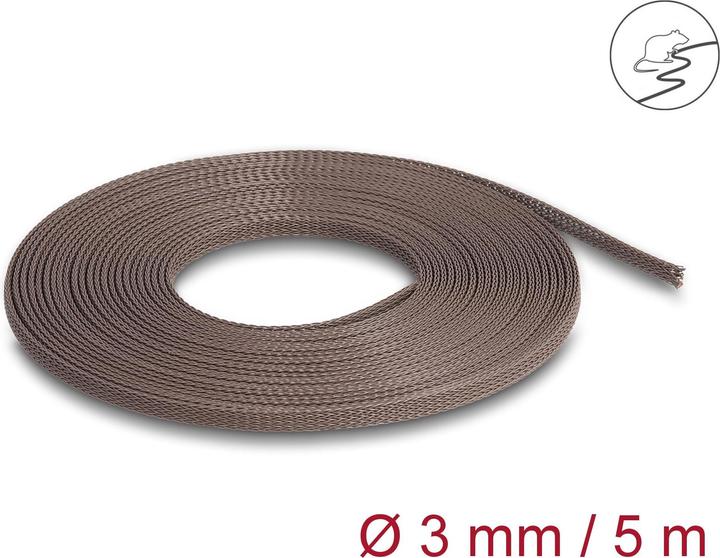 Image du produit Delock Tuyau tressé résistant aux rongeurs, 5 m x 3 mm brun (Gaines pour câbles, 500 cm)