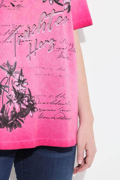 Immagine prodotto Ulla Popken T-shirt classica con stella alpina, scollo a V e mezze maniche (58)