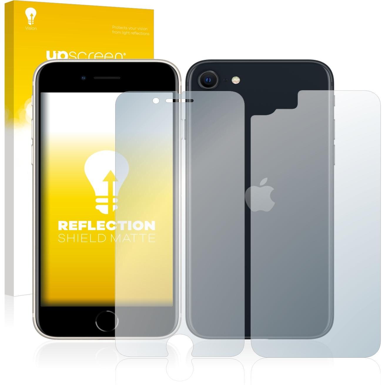 upscreen Reflection Shield Displayschutz Matt (1 Stück, Apple iPhone SE), Smartphone Schutzfolie, Grau