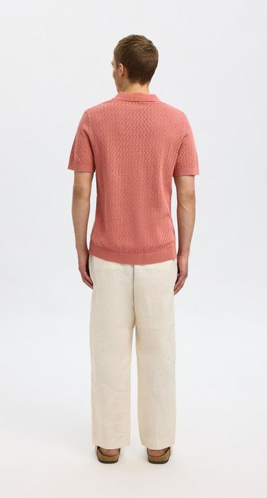 Produktbild Selected Homme Häkel-Look Polohemd aus Strick (L)