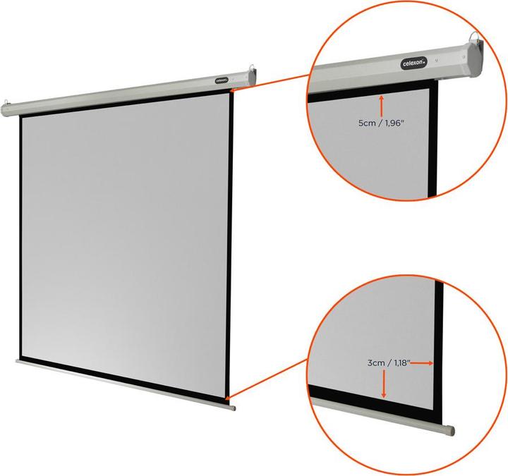 Produktbild Celexon Economy electric screen - Leinwand - Deckenmontage möglich, geeignet für Wandmon (120", 1:1)
