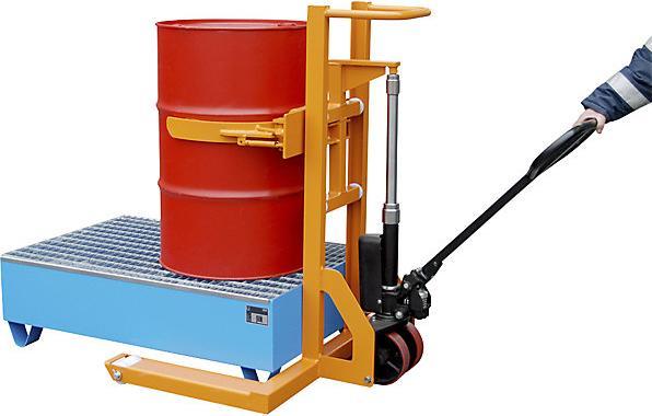 Image du produit Bauer Südlohn Chariot de levée de fûts FHR 600 K, peint, jaune orangé (300 kg)