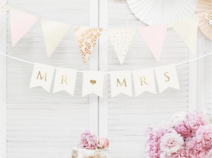 Produktbild Amscan Banner Mr. + Mrs. 85cm (1 Stück)