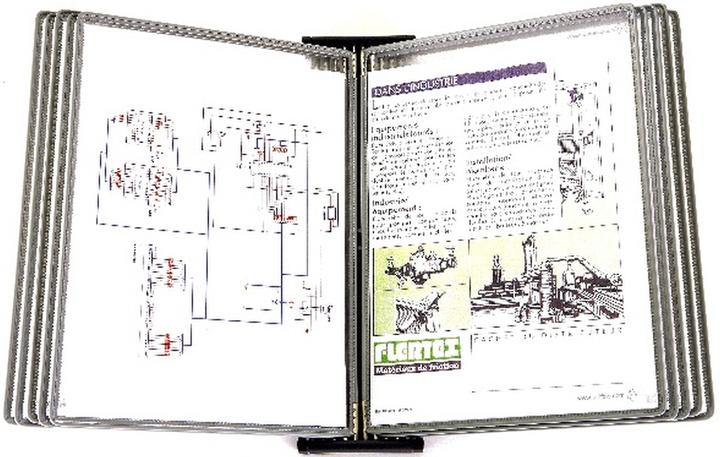 Tarifold Wand-Sichttafelsystem 414350 DIN A4 grau mit 10 St. Sichttafeln