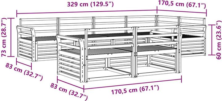 Produktbild vidaXL Outdoor-Sofa