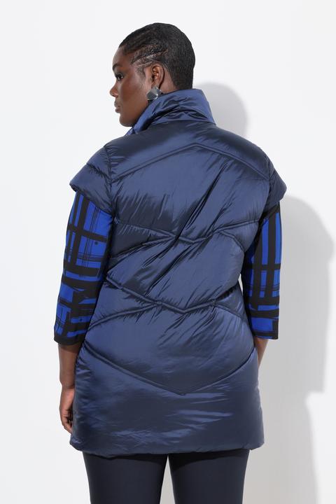 Produktbild Ulla Popken Steppweste, wasserabweisend, Stehkragen, 2-Wege-Zipper (50, 52)