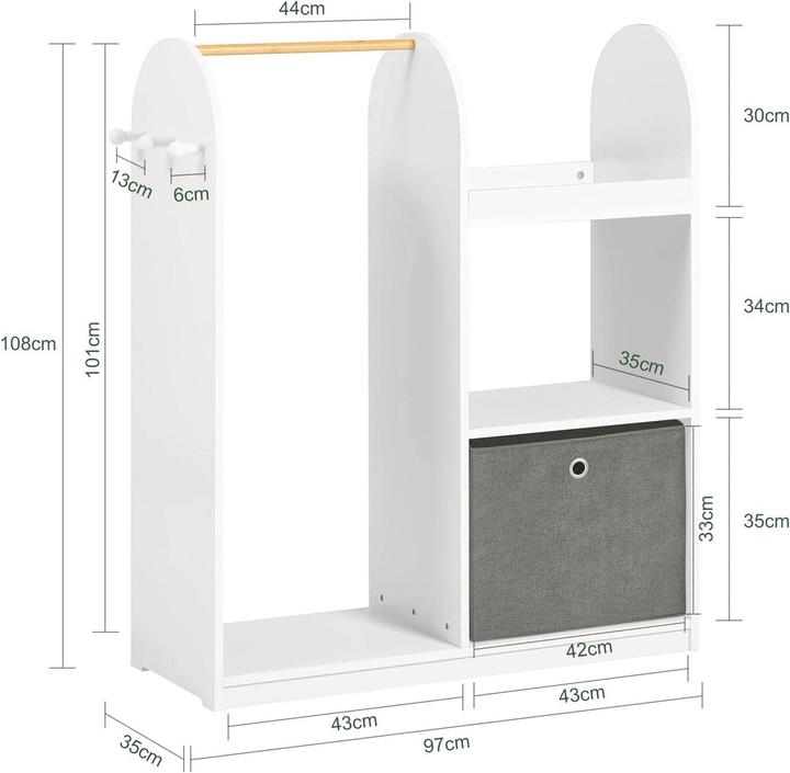 Produktbild SoBuy Kindergarderobe (97 x 35 x 108 cm)
