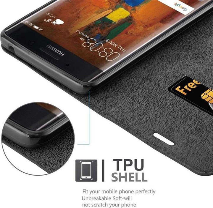 Actual product image Cadorabo Book Invisible Magnet Cover (Mate 9 Pro)