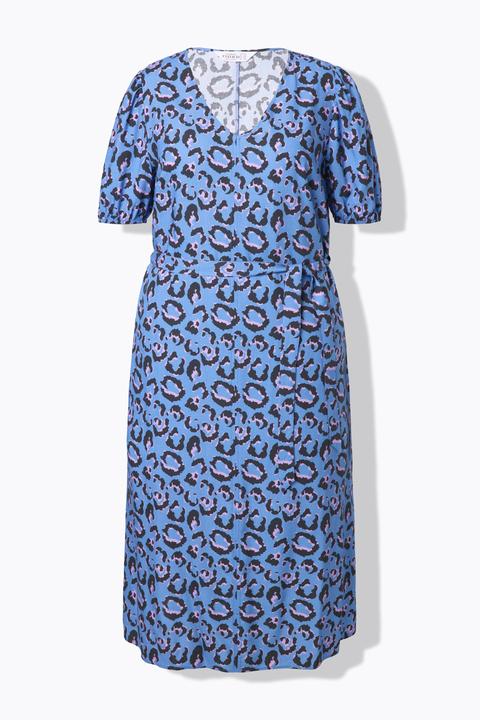 Image du produit Studio Untold Robe midi coupe évasée, imprimé léopard, cordon de serrage à la taille (42)