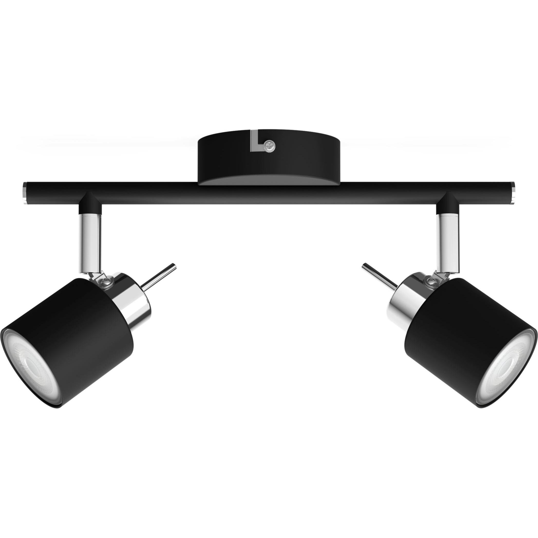 Philips, Applique + Plafoniera, Meranti Spotlight 2 Spot Svart (GU10)