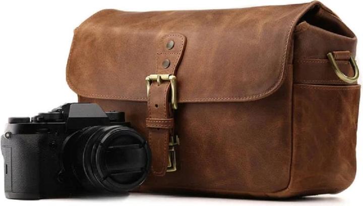 Produktbild Only-Bags.Store Kamera-Messenger-Tasche aus Leder (Kamera Schultertasche)